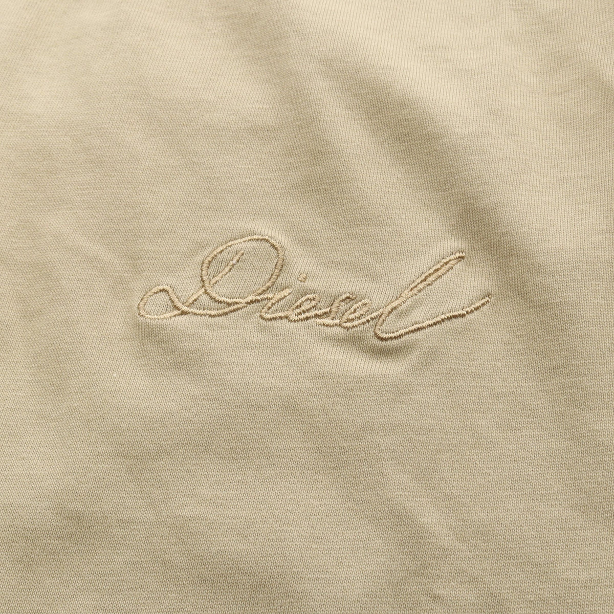 T-LUNA レース切替 半袖Tシャツ コットン ライトグリーン ディーゼル