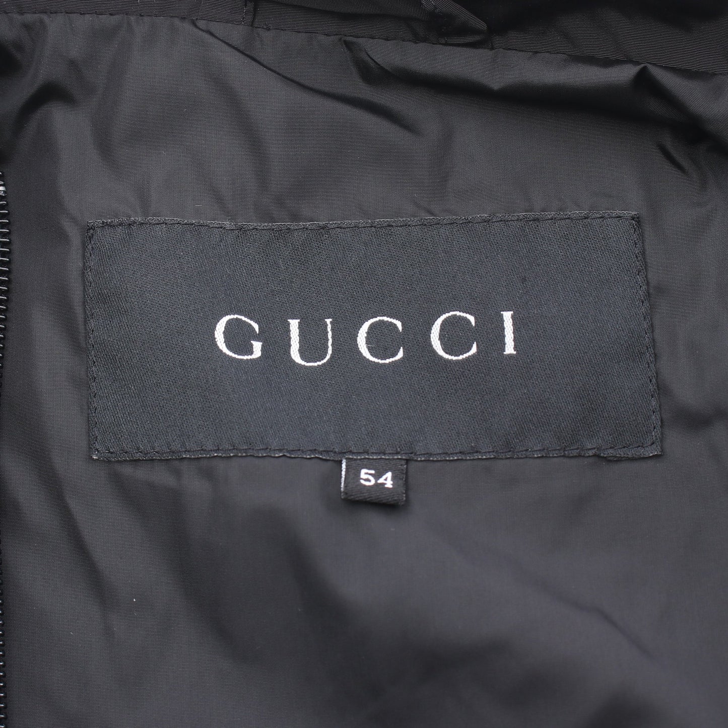 ジップアップ ジャケット ナイロン コットン ブラック グッチ