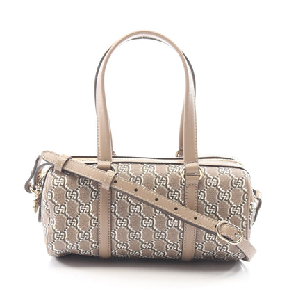 GGシャドウ 2WAY ハンドバッグ PVC レザー グレーベージュ グッチ バッグ GUCCI