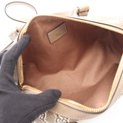 GGシャドウ 2WAY ハンドバッグ PVC レザー グレーベージュ グッチ バッグ GUCCI