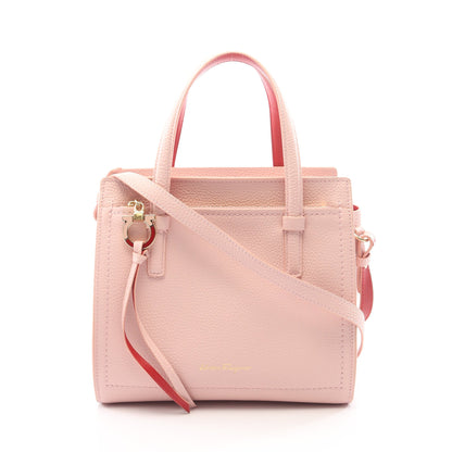 AMY エイミー ガンチーニ 2WAY ハンドバッグ レザー ピンク レッド サルヴァトーレフェラガモ バッグ Salvatore Ferragamo