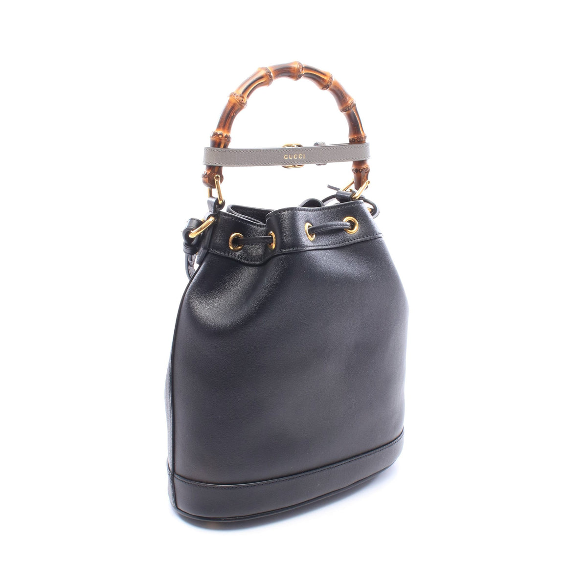 バンブー ダイアナ 2WAY ハンドバッグ レザー ブラック グッチ バッグ GUCCI