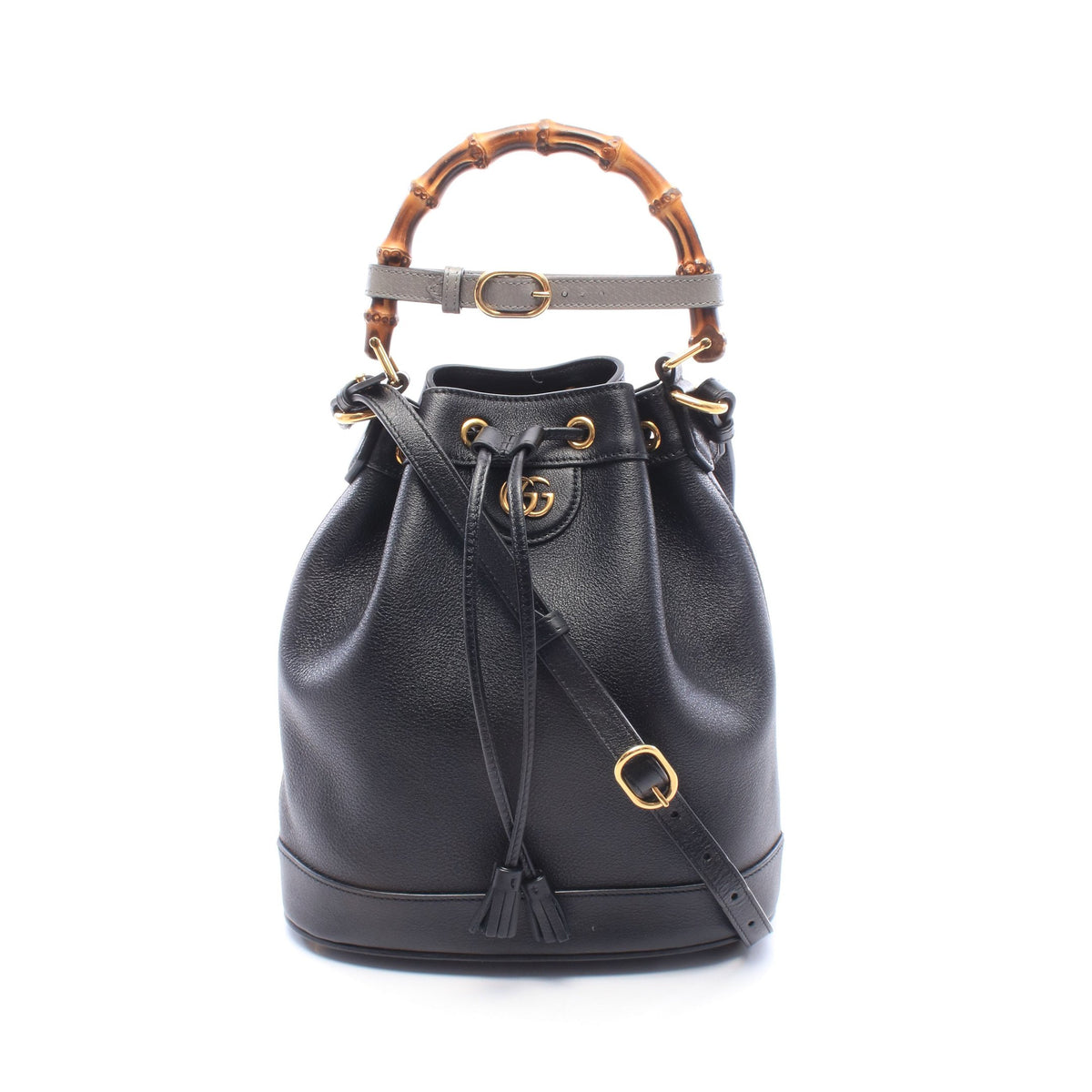 バンブー ダイアナ 2WAY ハンドバッグ レザー ブラック グッチ バッグ GUCCI