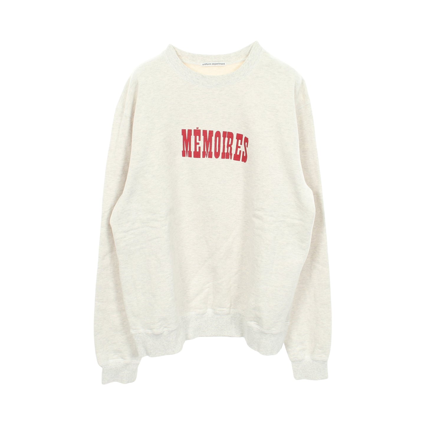 ASGER JORN MEMOIRES SWEATSHIRT スウェットシャツ コットン ライトグレー ユニフォームエクスペリメント