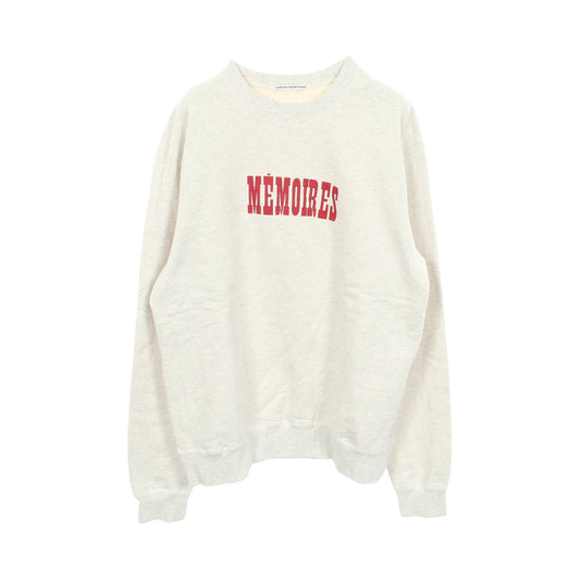 ASGER JORN MEMOIRES SWEATSHIRT スウェットシャツ コットン ライトグレー ユニフォームエクスペリメント トップス uniform experiment