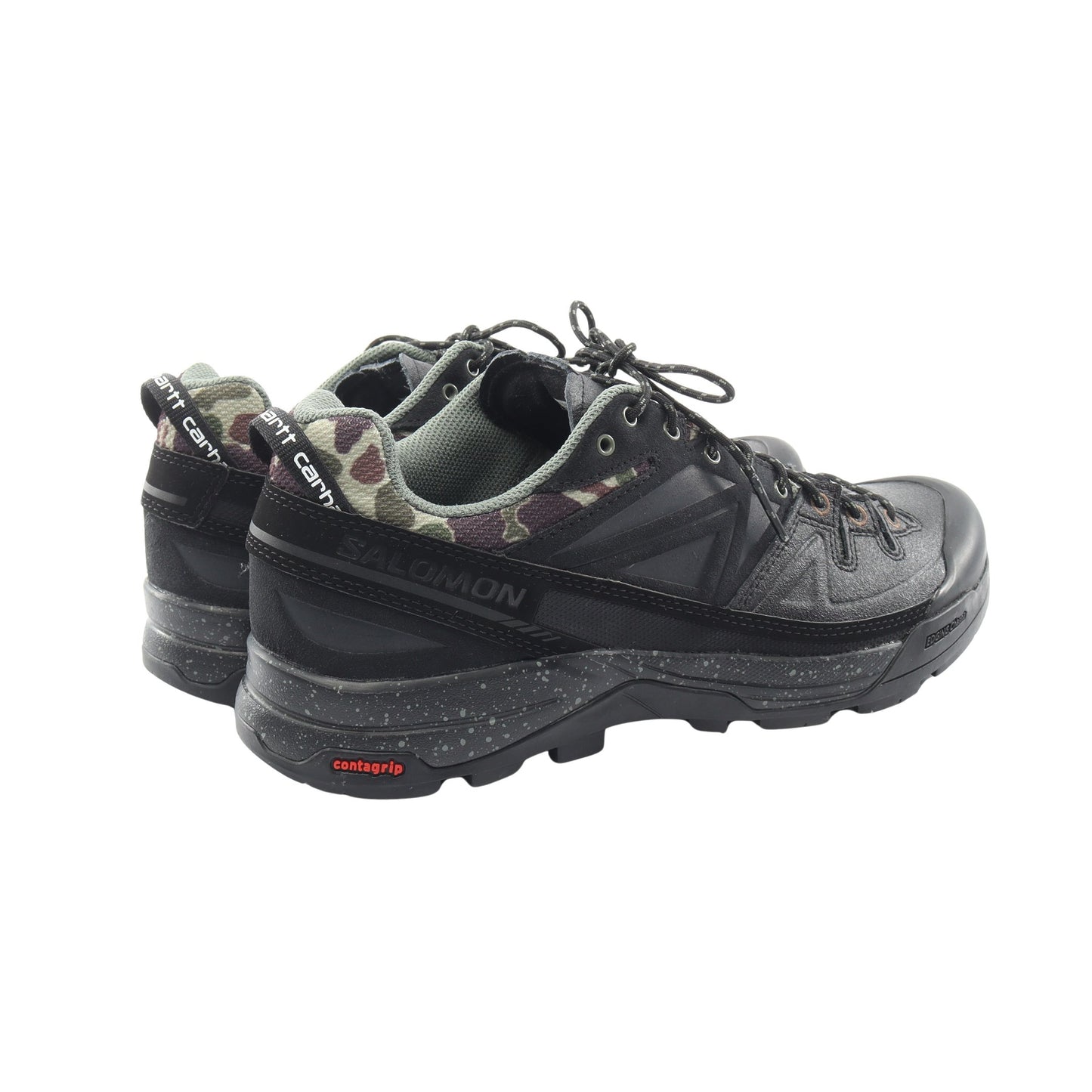 SALOMON × Carhartt WIP X-ALP カモフラージュ スニーカー レザー スエード ファブリック ブラック カーキグリーン マルチカラー サロモン