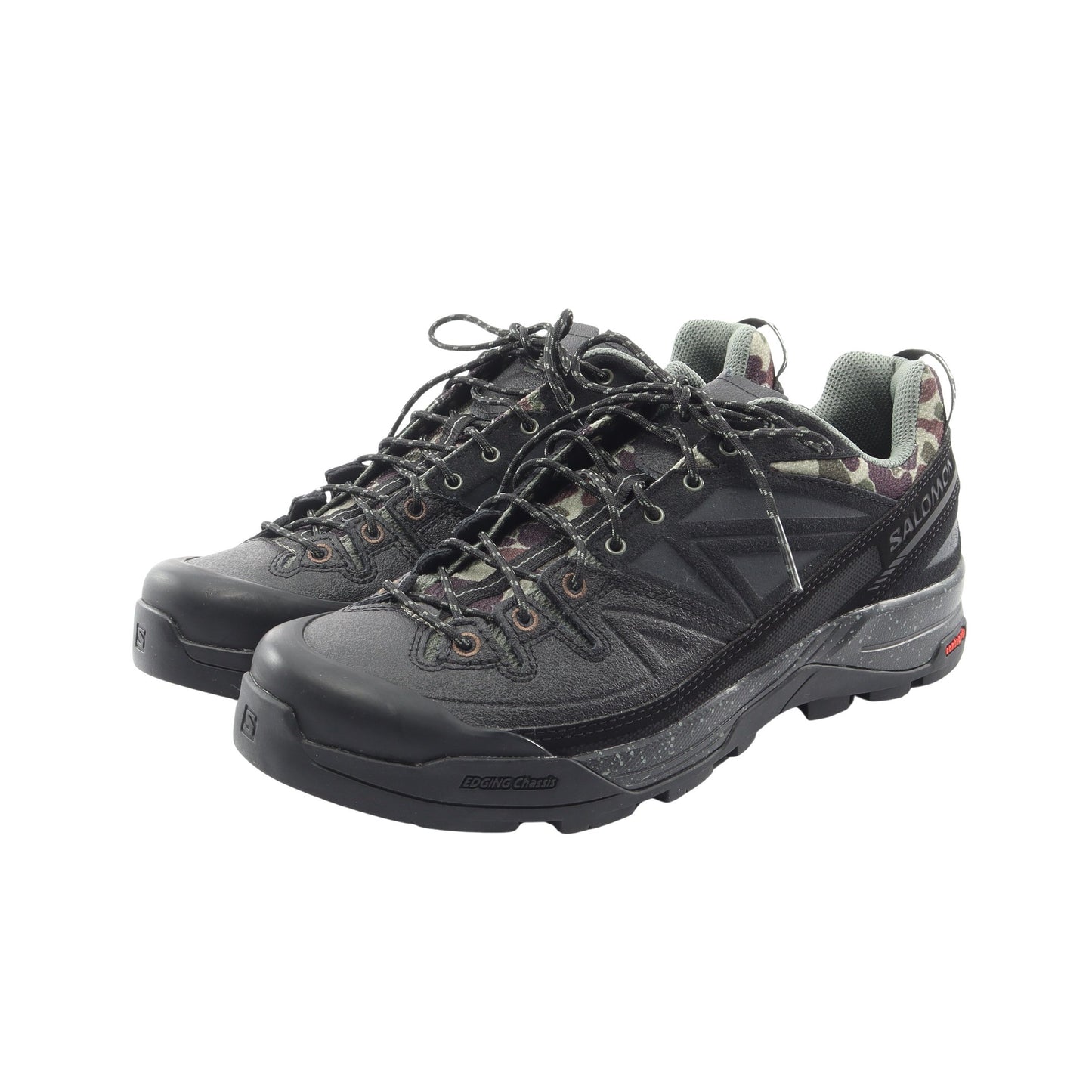 SALOMON × Carhartt WIP X-ALP カモフラージュ スニーカー レザー スエード ファブリック ブラック カーキグリーン マルチカラー サロモン
