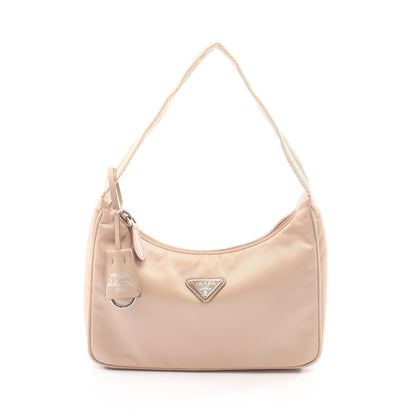 Re-Edition 2000 ミニバッグ ハンドバッグ ナイロン サフィアーノレザー ベージュ プラダ バッグ PRADA