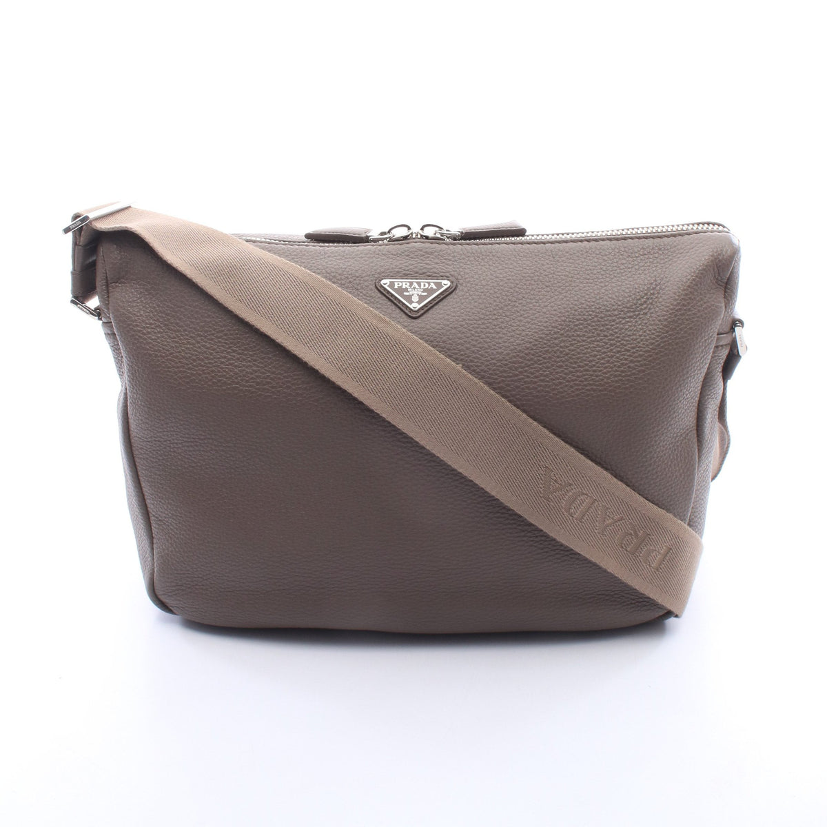 VIT.DAINO ショルダーバッグ レザー グレーベージュ プラダ バッグ PRADA