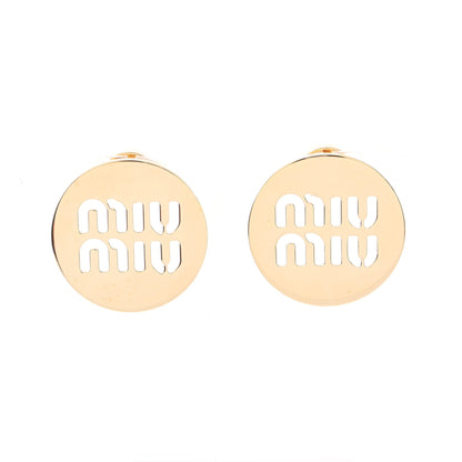 ロゴ サークル ピアス GP ゴールド ミュウミュウ アクセサリー miu miu