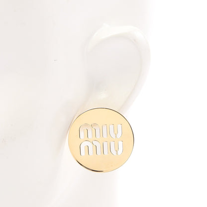 ロゴ サークル ピアス GP ゴールド ミュウミュウ アクセサリー miu miu