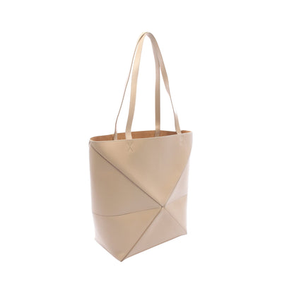 PUZZLE TOTE MEDIUM ショルダーバッグ トートバッグ レザー ベージュ ロエベ