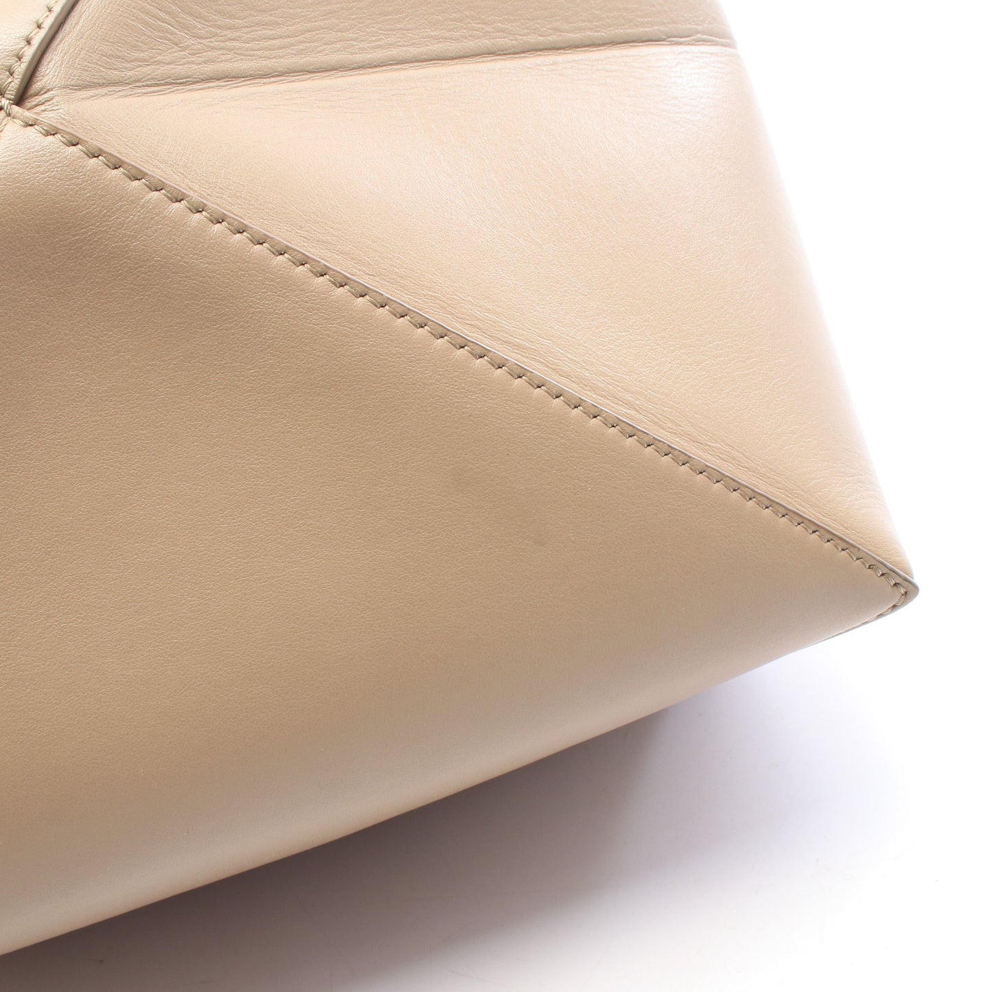 PUZZLE TOTE MEDIUM ショルダーバッグ トートバッグ レザー ベージュ ロエベ