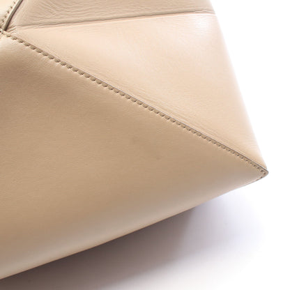 PUZZLE TOTE MEDIUM ショルダーバッグ トートバッグ レザー ベージュ ロエベ
