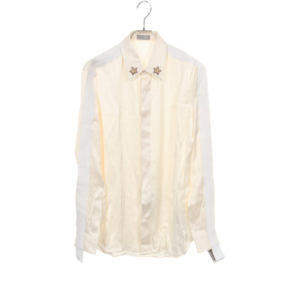 Star Embroidery Shirt シャツ シルク アイボリー ディオール