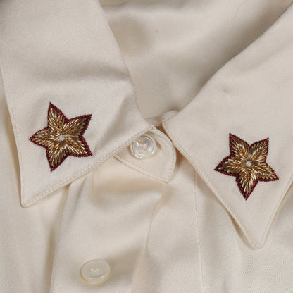 Star Embroidery Shirt シャツ シルク アイボリー ディオール