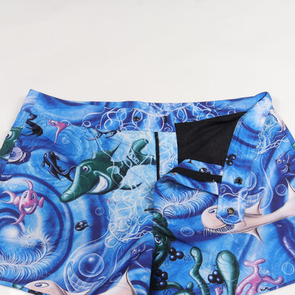 DIOR × KENNY SCHARF 総柄 スイムウエア パンツ ブルー マルチカラー ディオール