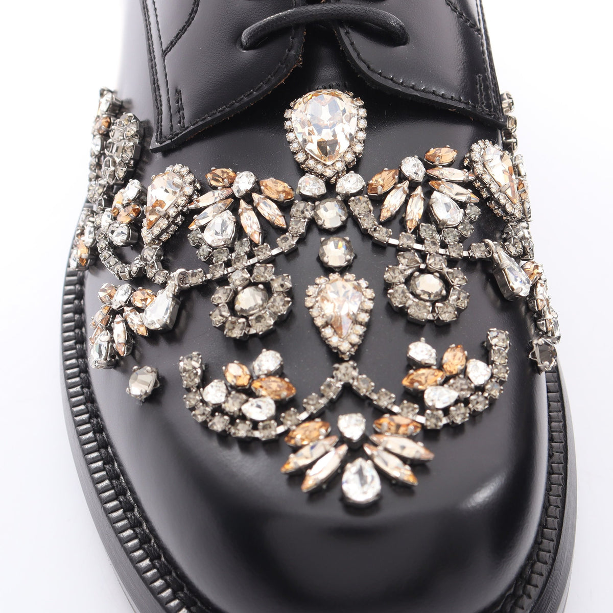 ビジュー ドレスシューズ レザー ブラック クリスチャンディオール シューズ Christian Dior