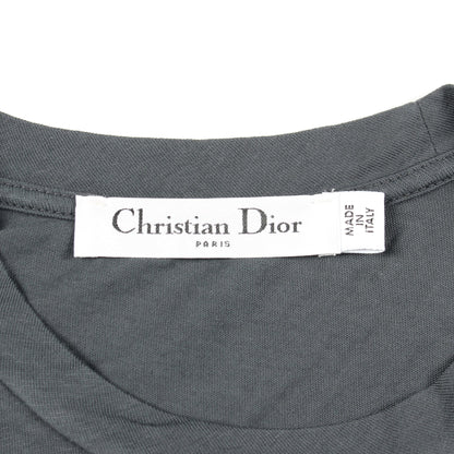 プリント クルーネック 半袖Tシャツ コットン グレー クリスチャンディオール