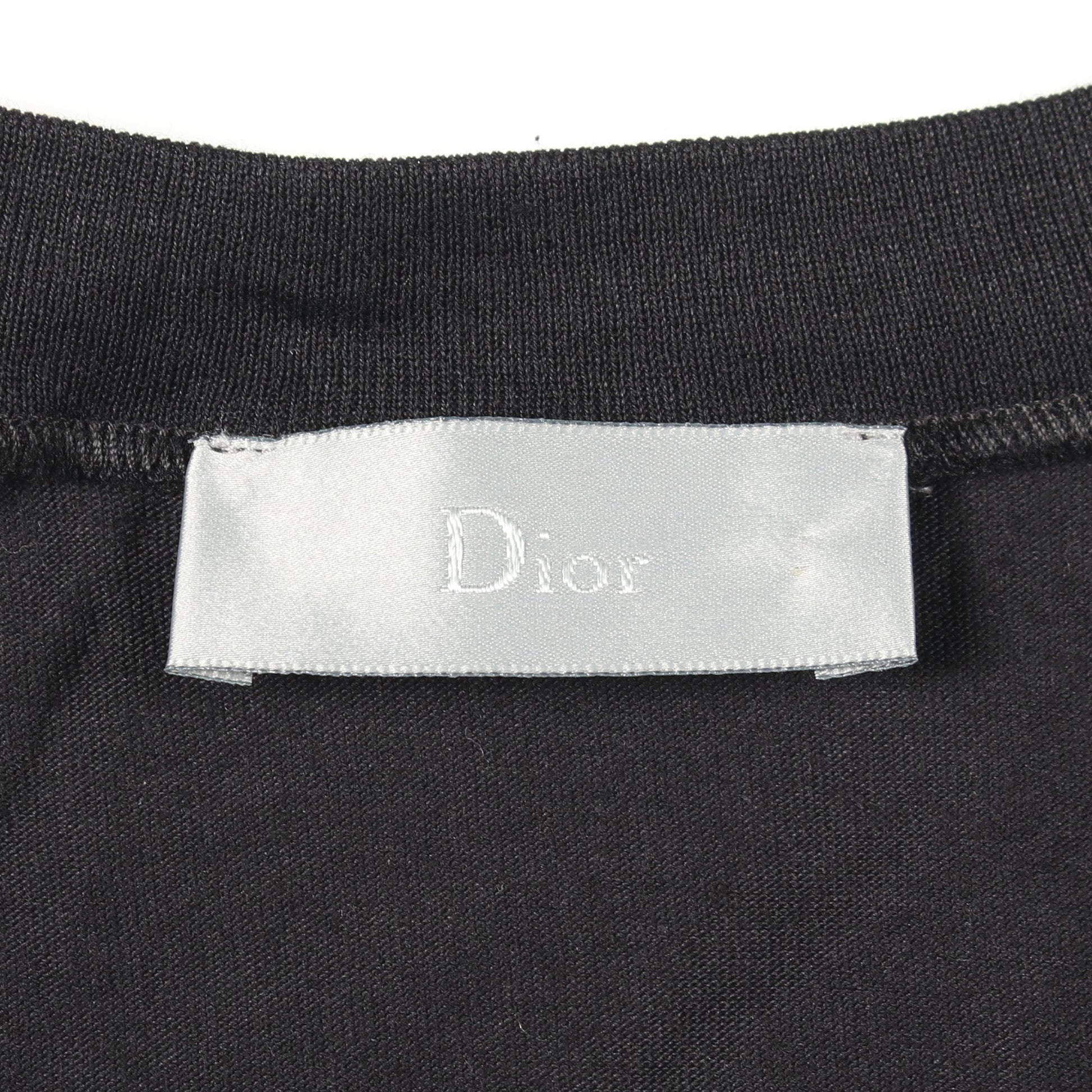 BEE刺繍 半袖Tシャツ コットン ブラック クリスチャンディオール トップス Christian Dior