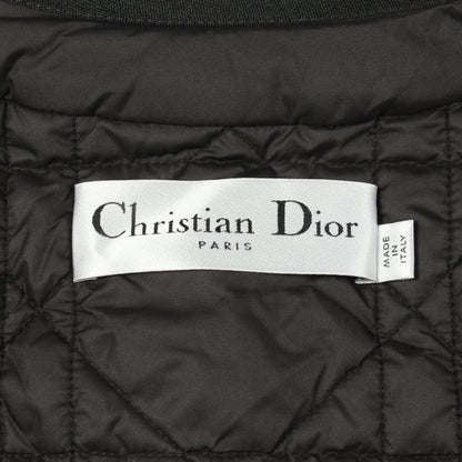 マクロカナージュ キルティング クロップド 半袖 ノーカラージャケット ブラック クリスチャンディオール アウター Christian Dior