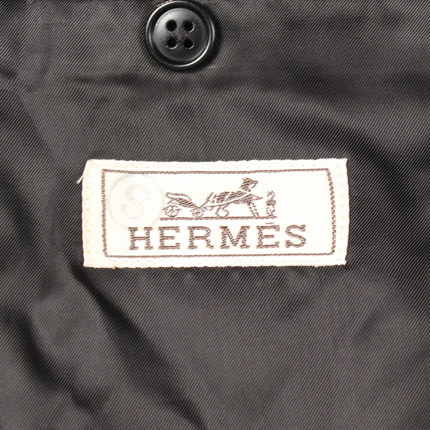 切替 テーラードジャケット ウール グレー ダークブラウン エルメス アウター HERMES