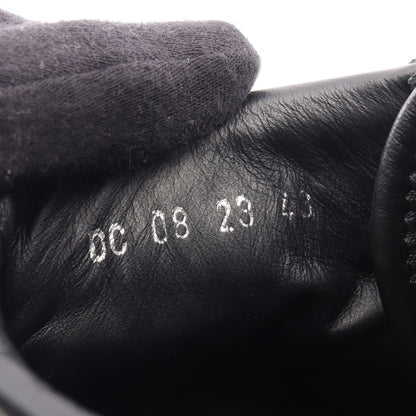 Dior Combat オブリーク ショート ブーツ レザー ファブリック ブラック ダークブルー マルチカラー ディオール