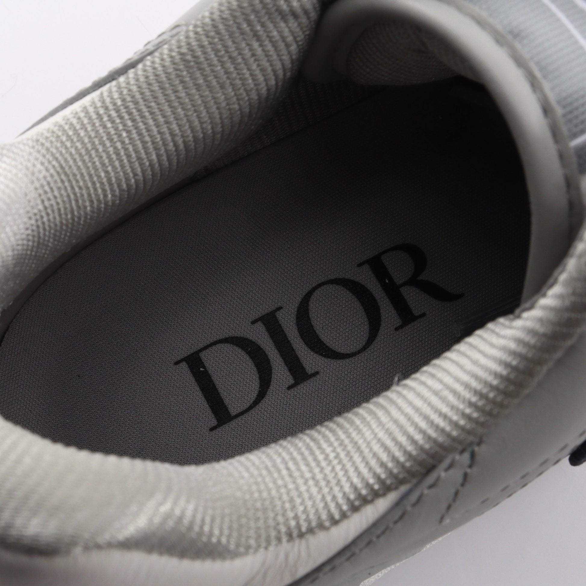 B57 ロートップスニーカー スニーカー レザー ホワイト グレー ディオール シューズ DIOR