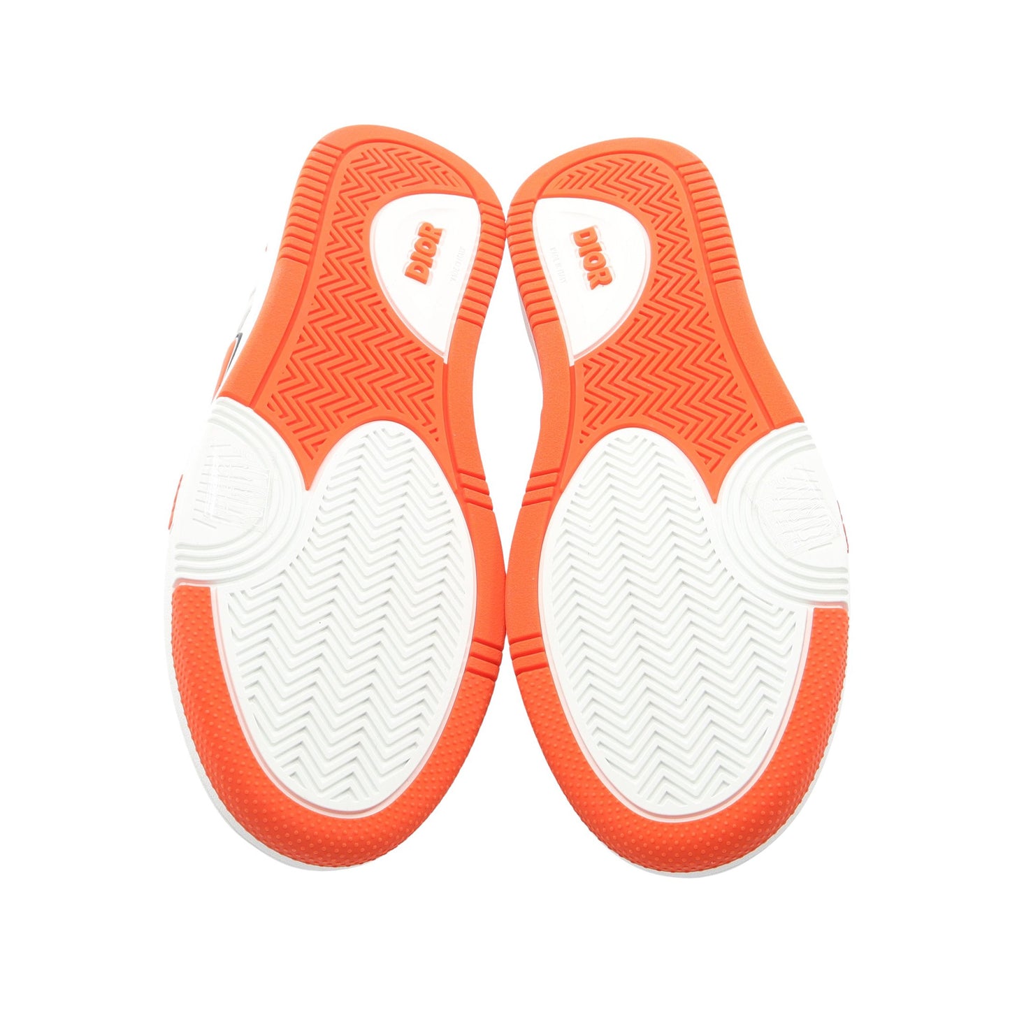 DIOR × KAWS B57 ロートップスニーカー スニーカー レザー ラバー ホワイト オレンジ ディオール