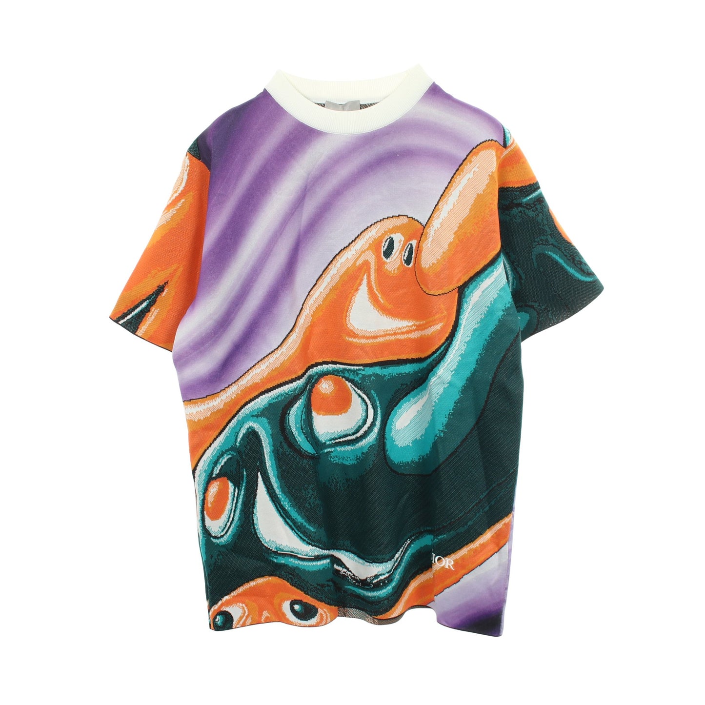 DIOR × KENNY SCHARF 半袖 ニット オレンジ グリーン パープル ディオール