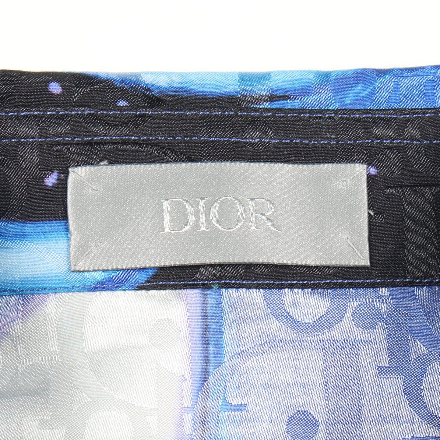 DIOR × KENNY SCHARF 半袖 シャツ シルク コットン ブルー グリーン ブラック ディオール
