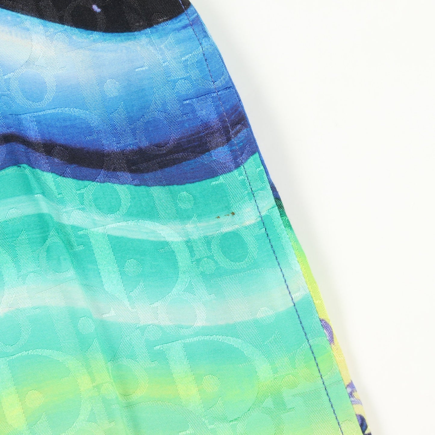 DIOR × KENNY SCHARF 半袖 シャツ シルク コットン ブルー グリーン ブラック ディオール
