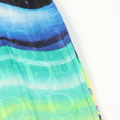 DIOR × KENNY SCHARF 半袖 シャツ シルク コットン ブルー グリーン ブラック ディオール