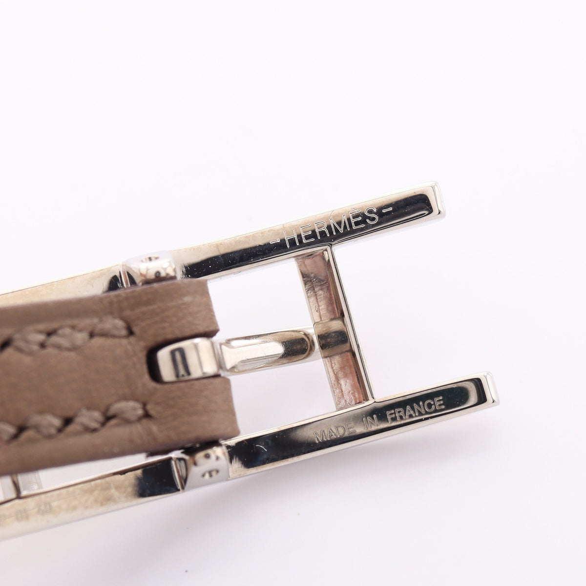 ビーアピ ドゥブルトゥール リバーシブル ブレスレット レザー グレーブラウン エルメス アクセサリー HERMES