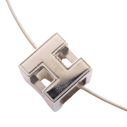 カージュドアッシュ Hキューブ ネックレス シルバー ピンク エルメス アクセサリー HERMES