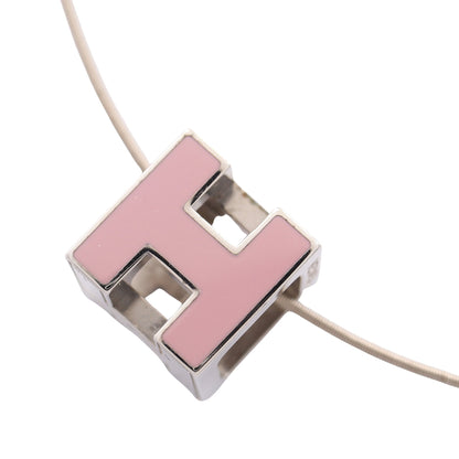 カージュドアッシュ Hキューブ ネックレス シルバー ピンク エルメス アクセサリー HERMES