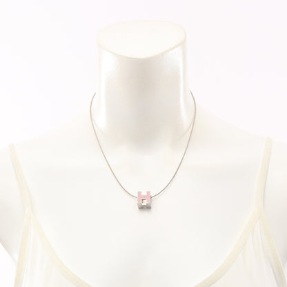 カージュドアッシュ Hキューブ ネックレス シルバー ピンク エルメス アクセサリー HERMES