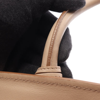 エスプラナード SAFFIANO + CITY C 2WAY ハンドバッグ レザー ベージュ プラダ