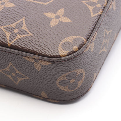 LOUIS VUITTON × NIGO トリオ メッセンジャー モノグラムストライプ LVスクエアード ショルダーバッグ PVC レザー ブラウン ルイヴィトン