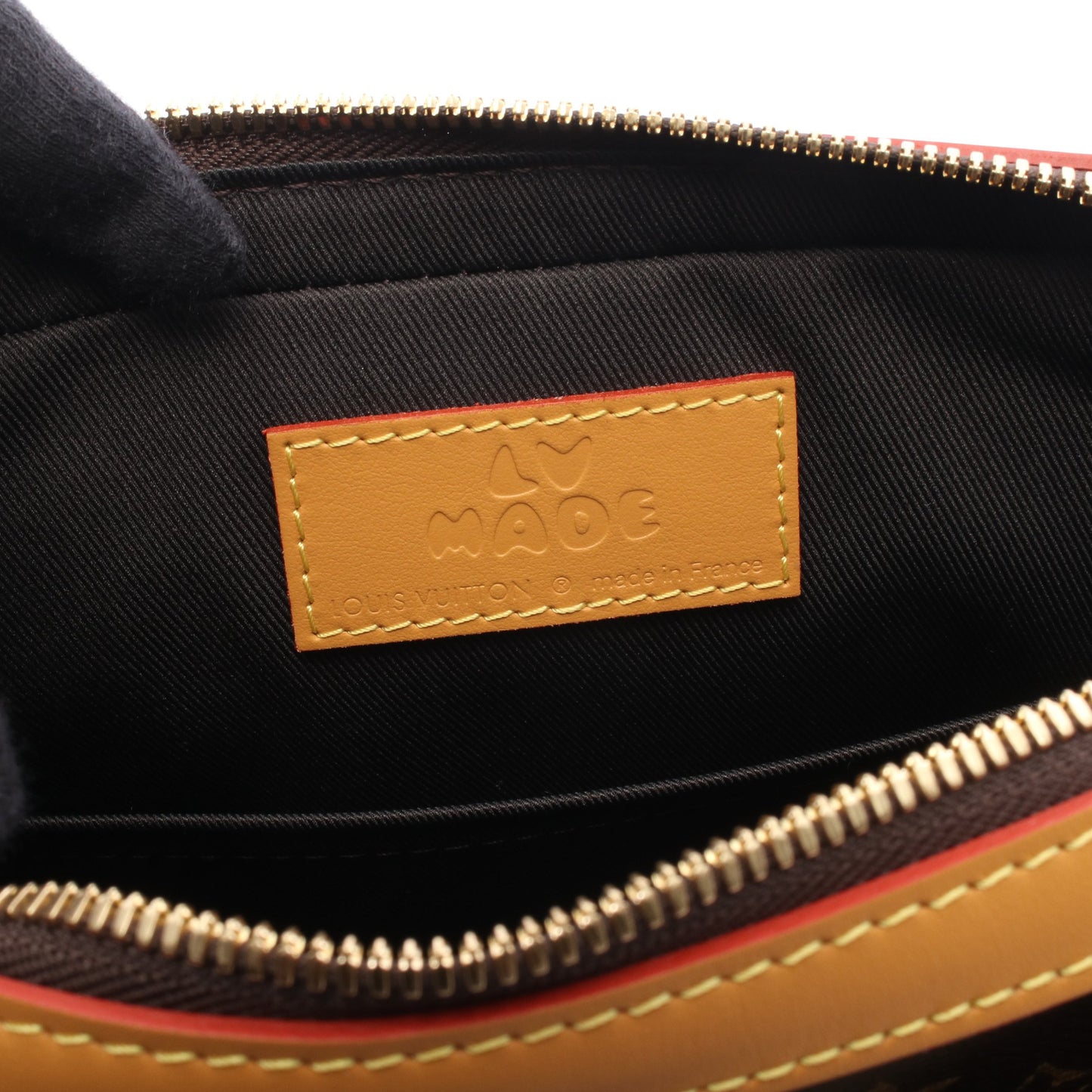 LOUIS VUITTON × NIGO トリオ メッセンジャー モノグラムストライプ LVスクエアード ショルダーバッグ PVC レザー ブラウン ルイヴィトン