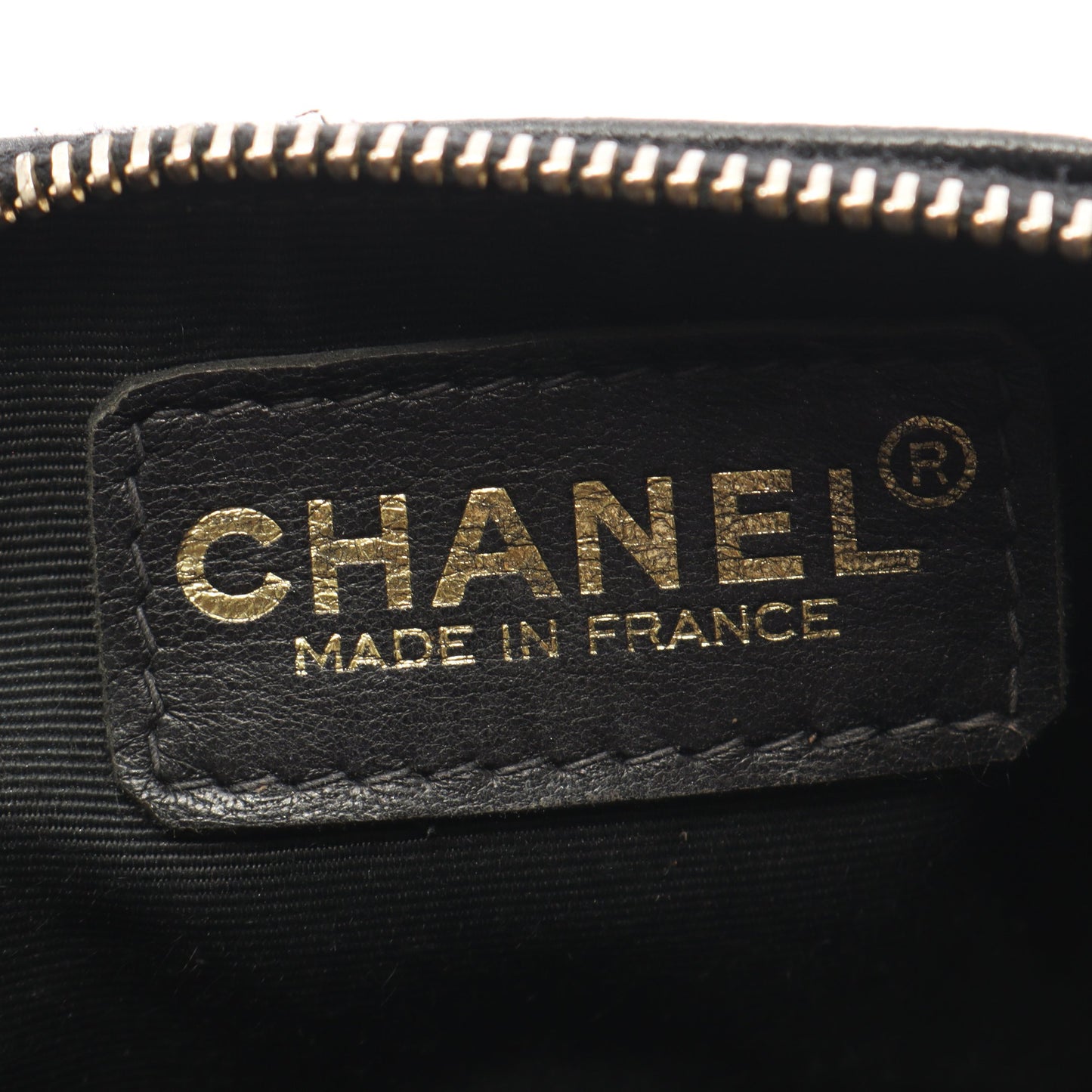 チョコバー ポーチ ラムスキン ブラック ゴールド金具 シャネル 財布・小物 CHANEL