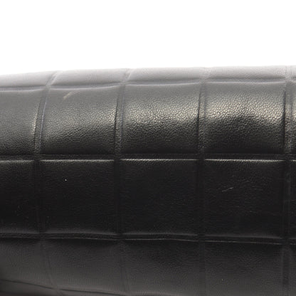 チョコバー ポーチ ラムスキン ブラック ゴールド金具 シャネル 財布・小物 CHANEL