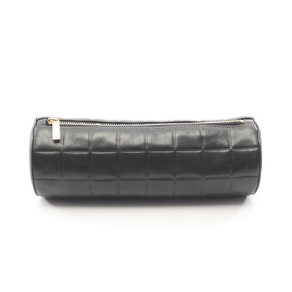 チョコバー ポーチ ラムスキン ブラック ゴールド金具 シャネル 財布・小物 CHANEL