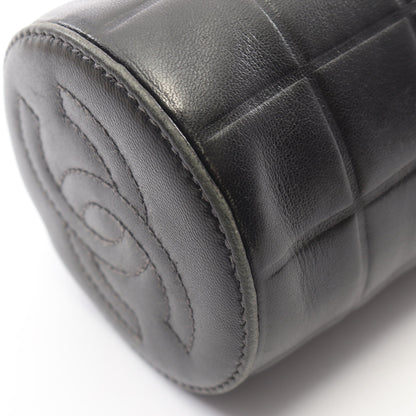 チョコバー ポーチ ラムスキン ブラック ゴールド金具 シャネル 財布・小物 CHANEL