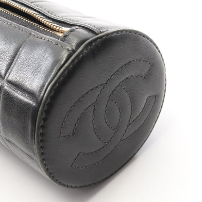 チョコバー ポーチ ラムスキン ブラック ゴールド金具 シャネル 財布・小物 CHANEL