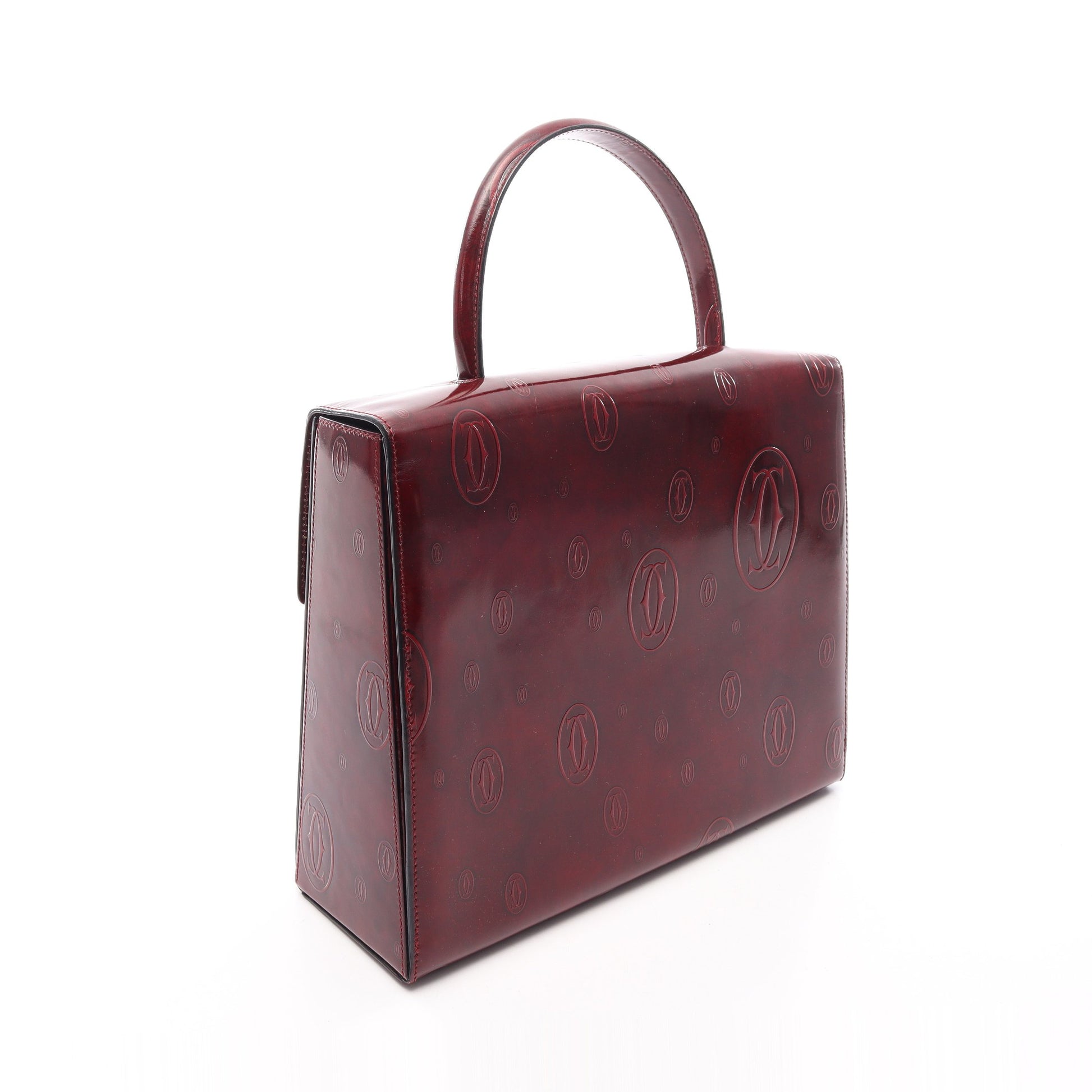ハッピーバースデー ハンドバッグ レザー ボルドー カルティエ バッグ Cartier