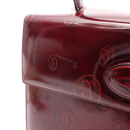 ハッピーバースデー ハンドバッグ レザー ボルドー カルティエ バッグ Cartier