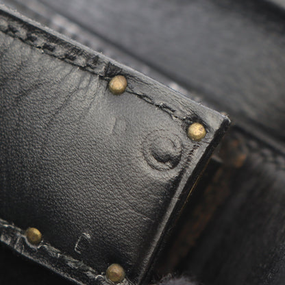 サック モト ハンドバッグ ボックスカーフ ブラック ゴールド金具 ○C刻印 エルメス