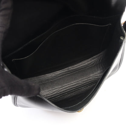 サック モト ハンドバッグ ボックスカーフ ブラック ゴールド金具 ○C刻印 エルメス