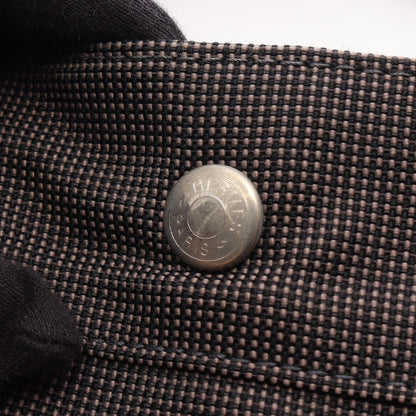 エールラインMM ハンドバッグ トートバッグ ナイロンキャンバス ダークグレー シルバー金具 エルメス バッグ HERMES